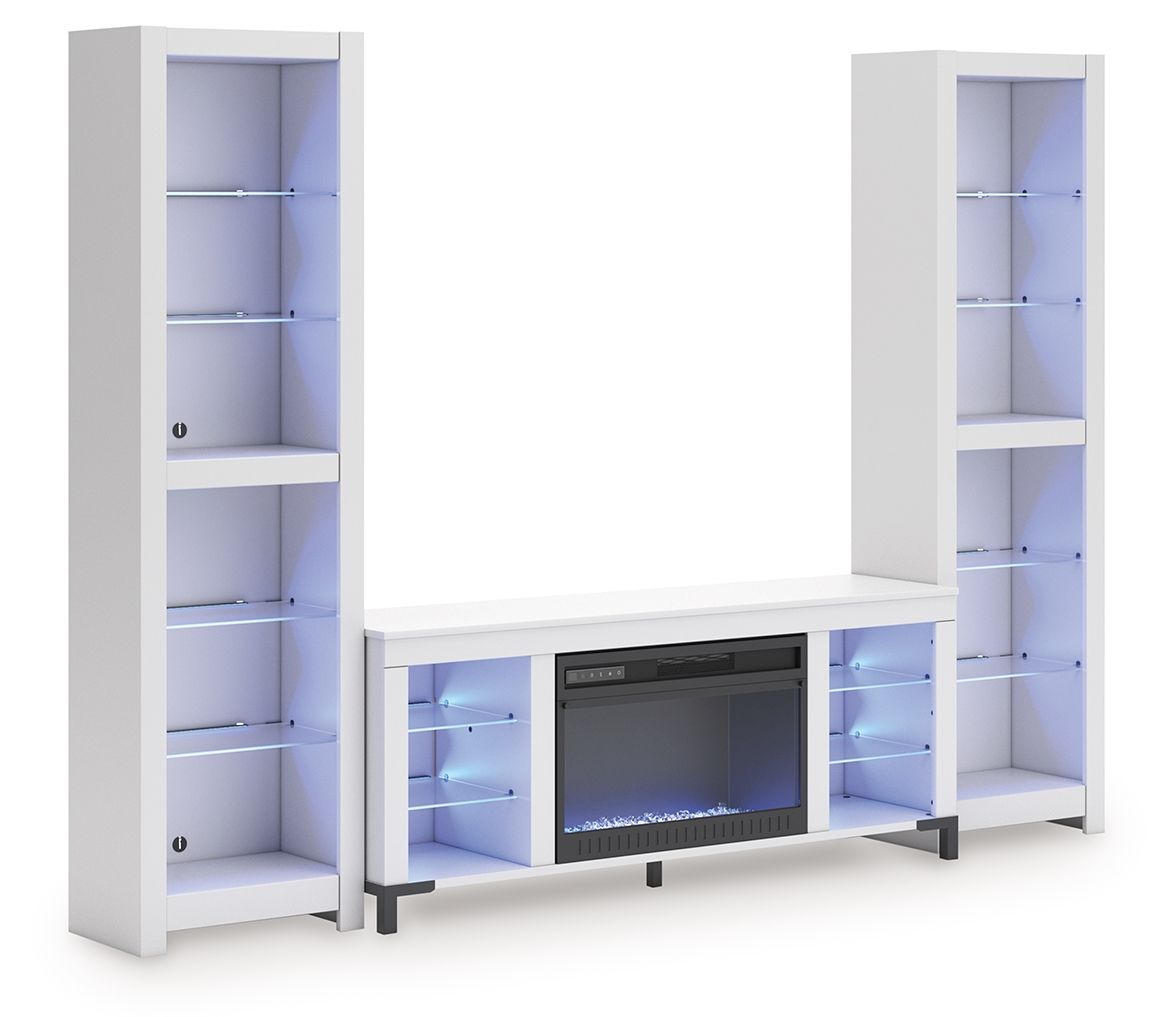 Brollevi - White - 3-Piece Entertainment Center by Signature Design by Ashley® | Bel Furniture