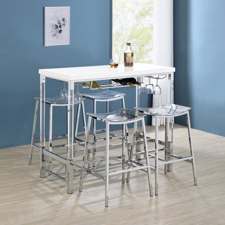 Jovani - Acrylic Backless Bar Stools (Set of 2) by Coaster Fine Furniture | Bel Furniture