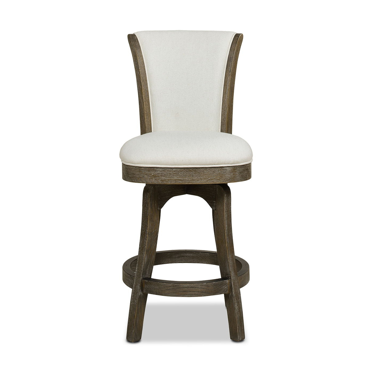 Henry - Armless Swivel Counter Height Bar Stool White by Jennifer Taylor Home | Bel Furniture