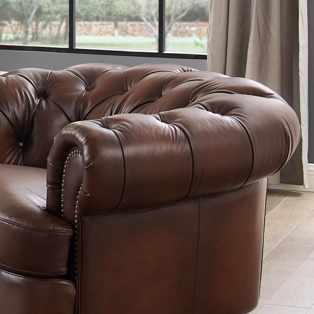 Newport - Leather Chair - Caramel by Hydeline Furniture | Bel Furniture