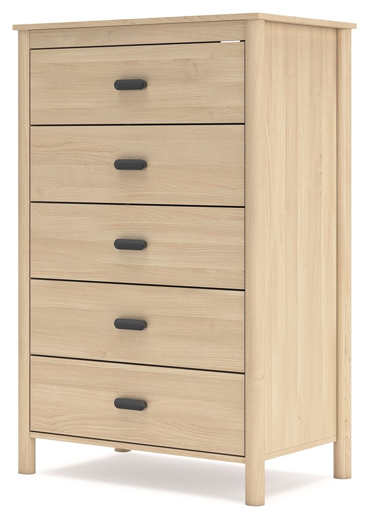 Cabinella - Tan - Five Drawer Chest by Signature Design by Ashley® | Bel Furniture