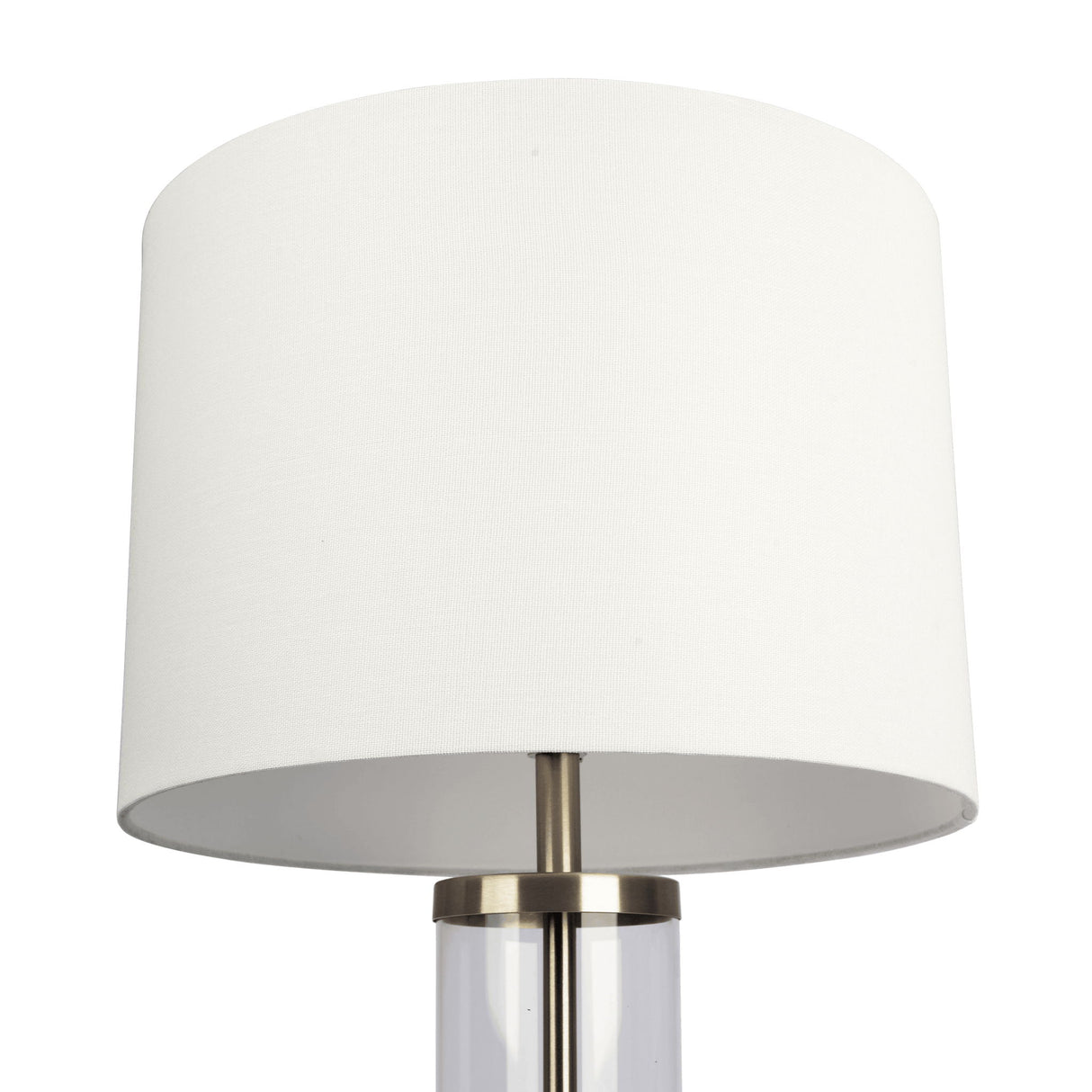 Luna - Table Lamp With On / Off Switch Clear Body Base - Clear / Silver / White by Ashcroft Furniture | Bel Furniture