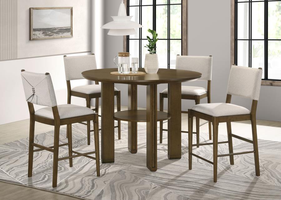 Ottowa - Round Counter Height Dining Table - Brown by Coaster Fine Furniture | Bel Furniture