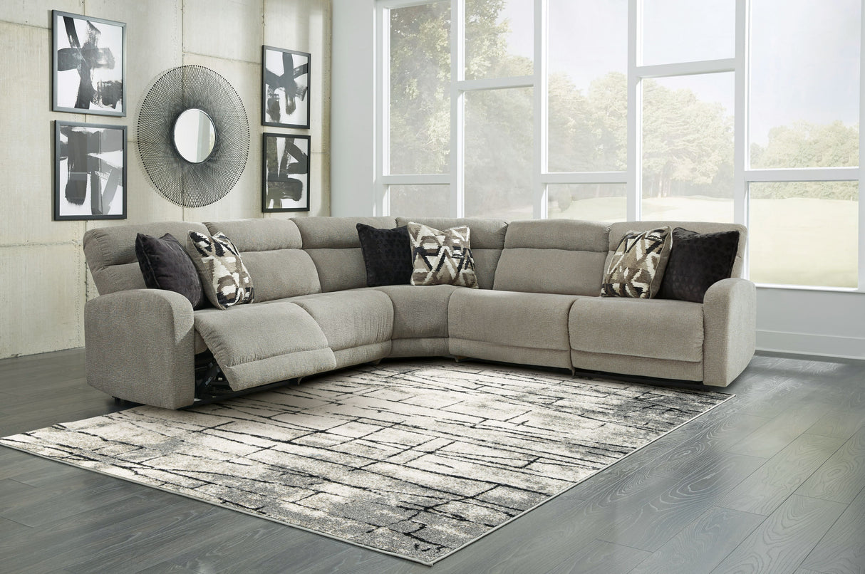 Colleyville - Power Reclining Sectional Beige 5 Pc. Zero Wall Recliner, Sectional by Signature Design by Ashley® | Bel Furniture