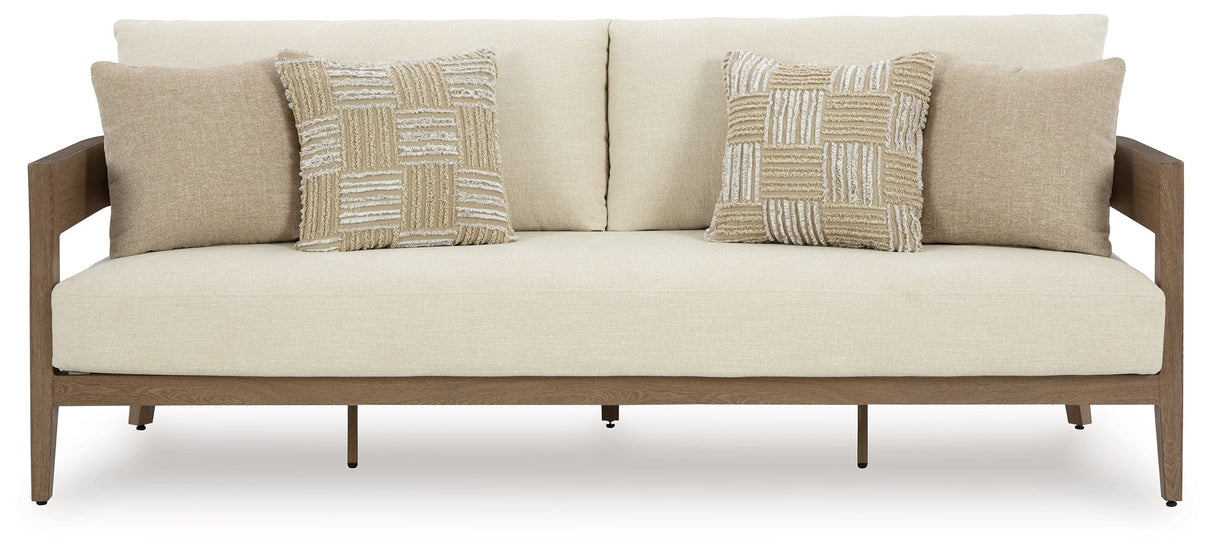 Serene Bay - Dark Brown / White - Sofa With Cushion by Signature Design by Ashley® | Bel Furniture