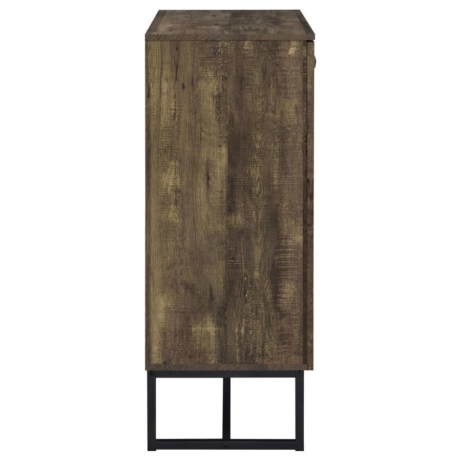 Carolyn - 2 Door Engineered Accent Wood Cabinet - Rustic Oak by CoasterEveryday | Bel Furniture