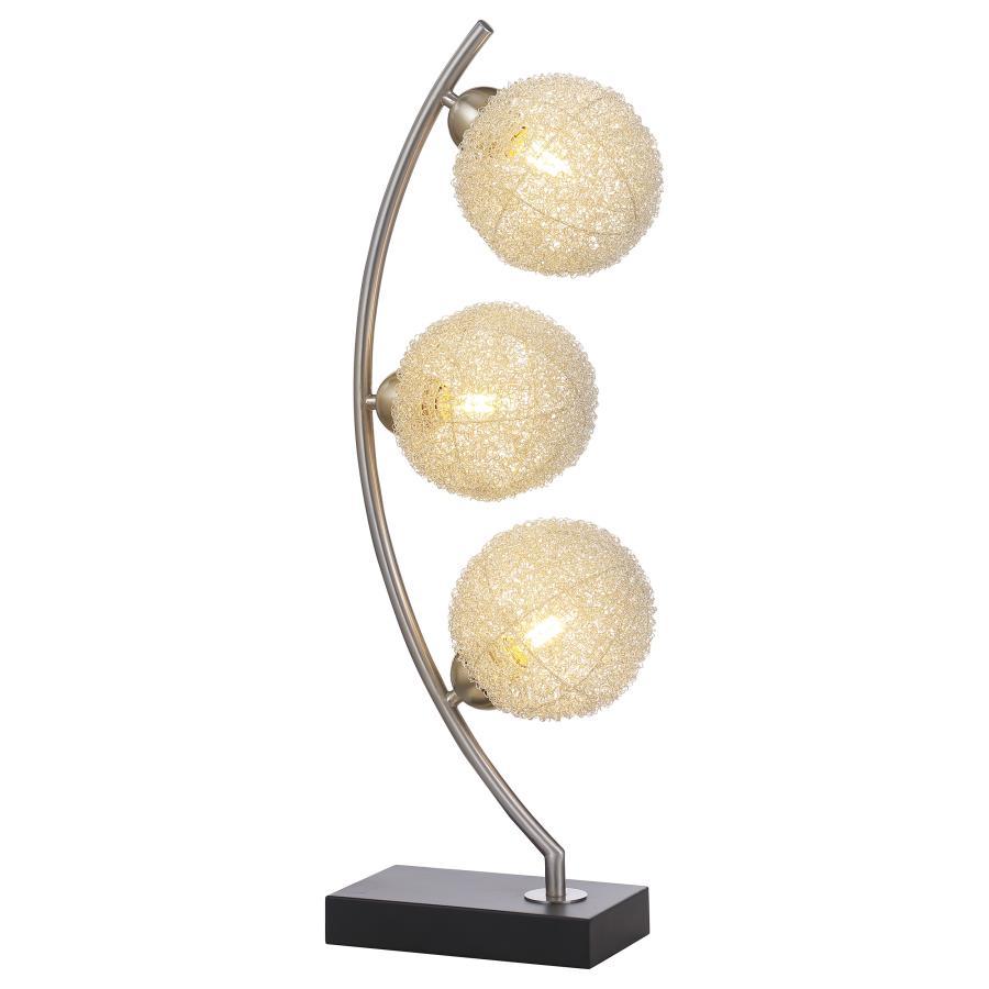 Claudia - Woven Spherical Metal Table Lamp - Black by Coaster Fine Furniture | Bel Furniture