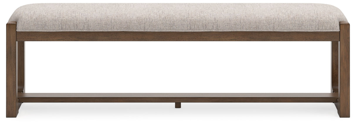 Cabalynn - Oatmeal / Light Brown - Large Uph Dining Room Bench by Signature Design by Ashley® | Bel Furniture