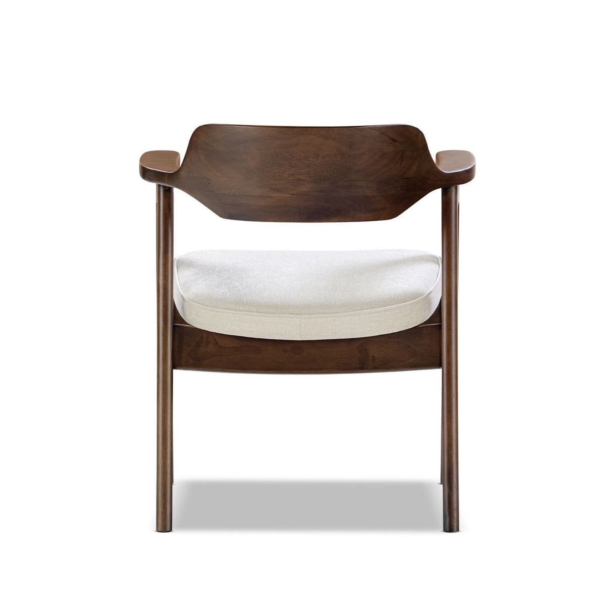 Hayes - Curved Dining Arm Chair - Light Beige