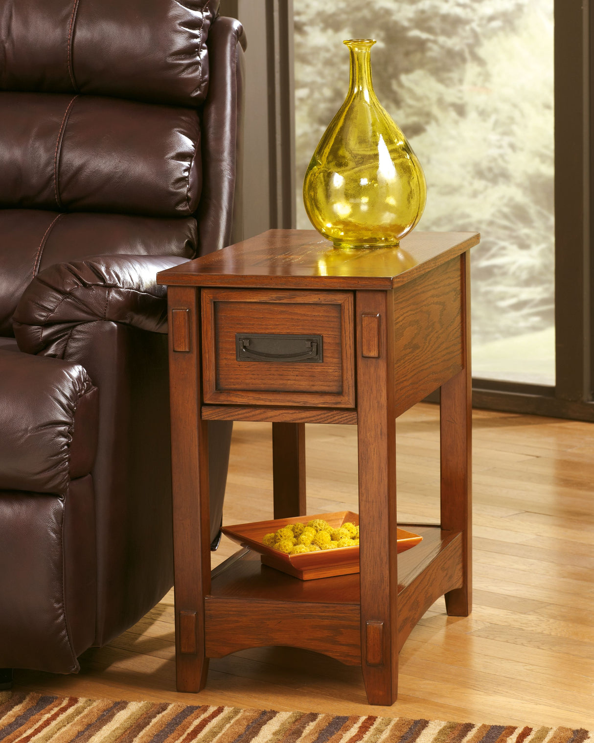 Breegin - Brown - Chair Side End Table - 1 Drawer by Signature Design by Ashley® | Bel Furniture
