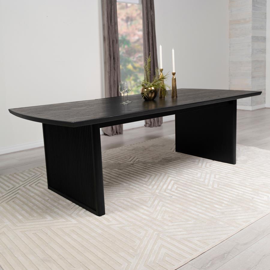 Brookmead - Extension Leaf Dining Table - Black by CoasterEssence | Bel Furniture