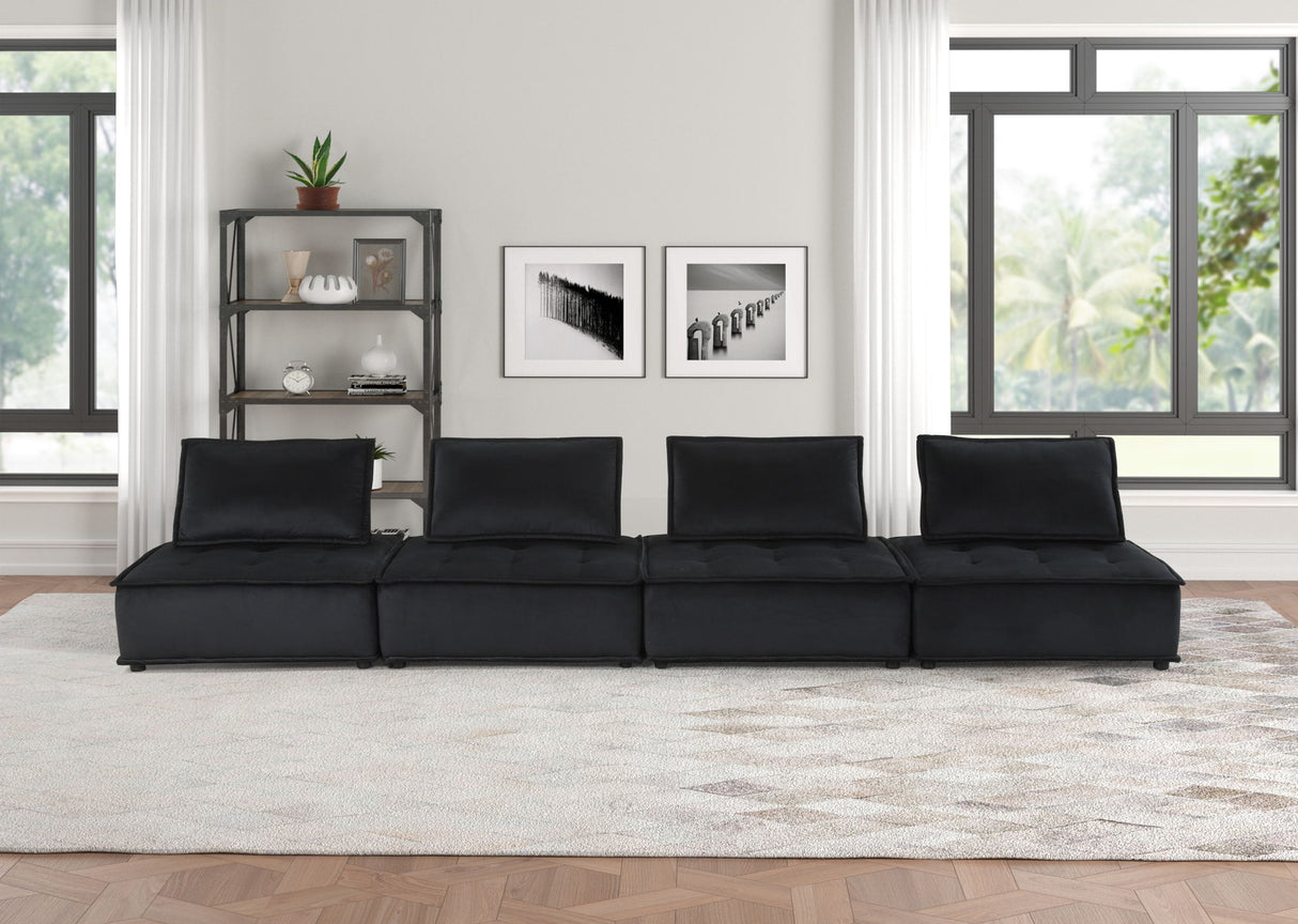 Anna - Soft Velvet Modular Sofa by Lilola Home | Bel Furniture