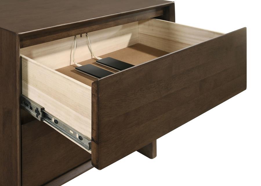 Glenwood - 2-Drawer Nightstand Bedside Table - Warm Brown by Coaster Fine Furniture | Bel Furniture