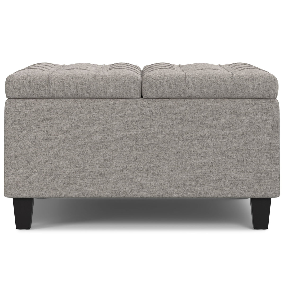 Harrison - Multifunctional Small Square Coffee Table Storage Ottoman - Gray