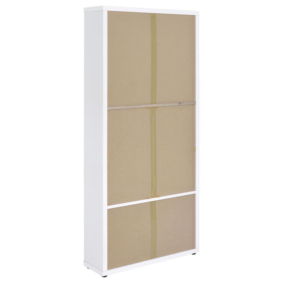Hawthorne - 4-Shelf Glass Door Tall Cabinet With Drawers by Coaster Fine Furniture | Bel Furniture