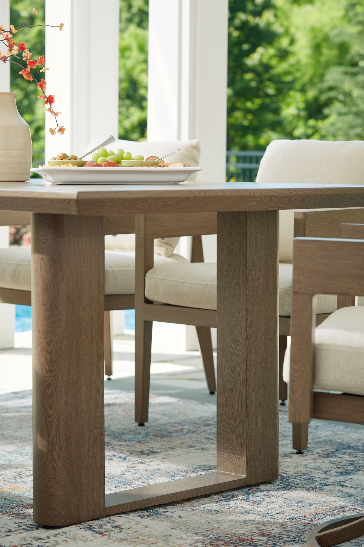 Serene Bay - Dark Brown - Rectangular Dining Table With Umbrella Option by Signature Design by Ashley® | Bel Furniture