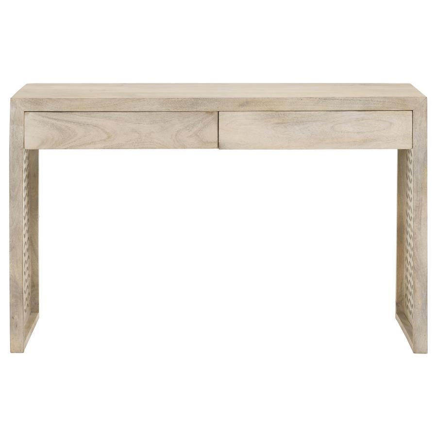 Rickman - 2-Drawer Wood Entryway Console Table - White Washed by CoasterEssence | Bel Furniture