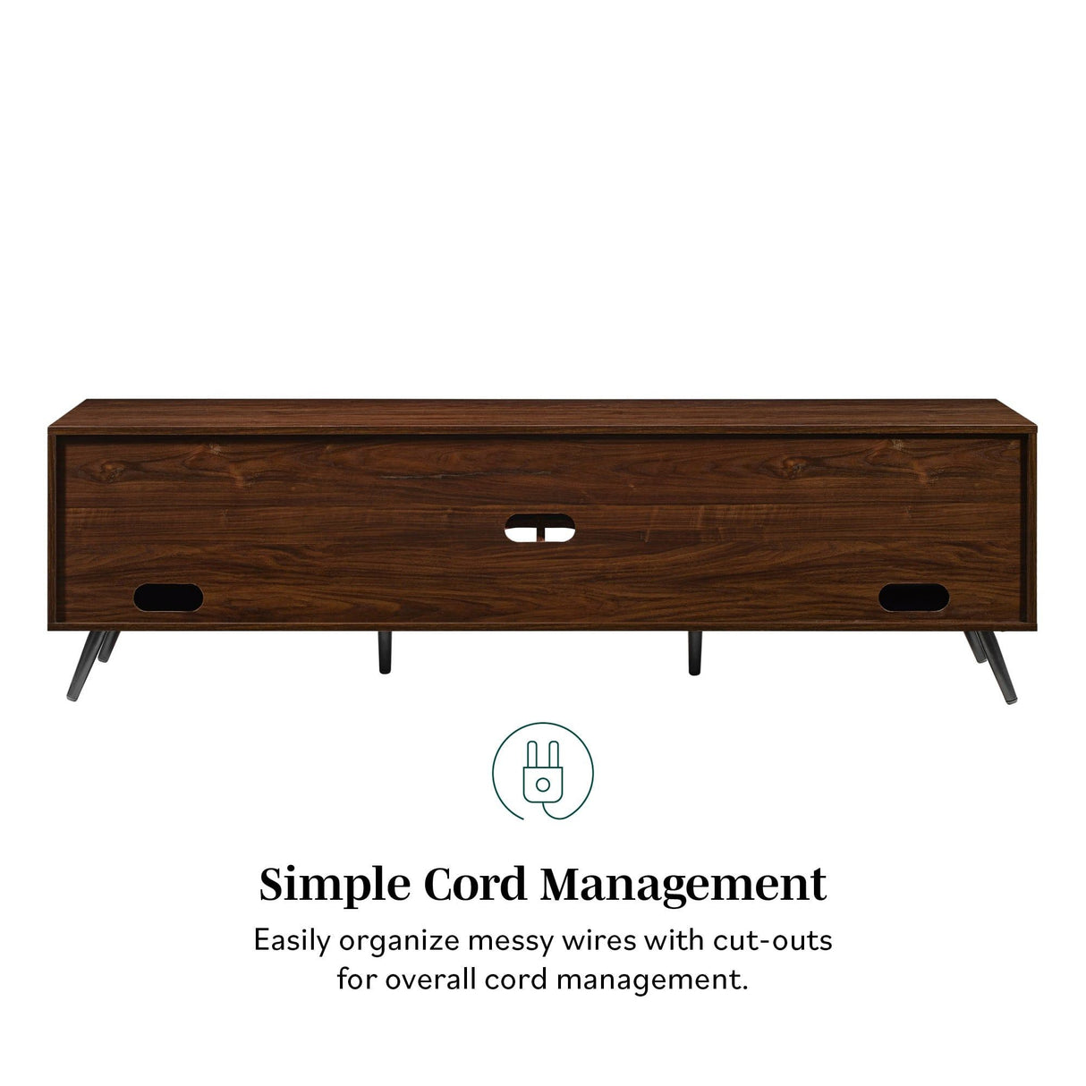 Contemporary 2 Door Minimalist TV Stand by Walker Edison | Bel Furniture