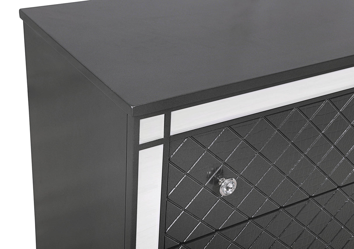 Refino - Chest - Gunmetal by Crown Mark | Bel Furniture