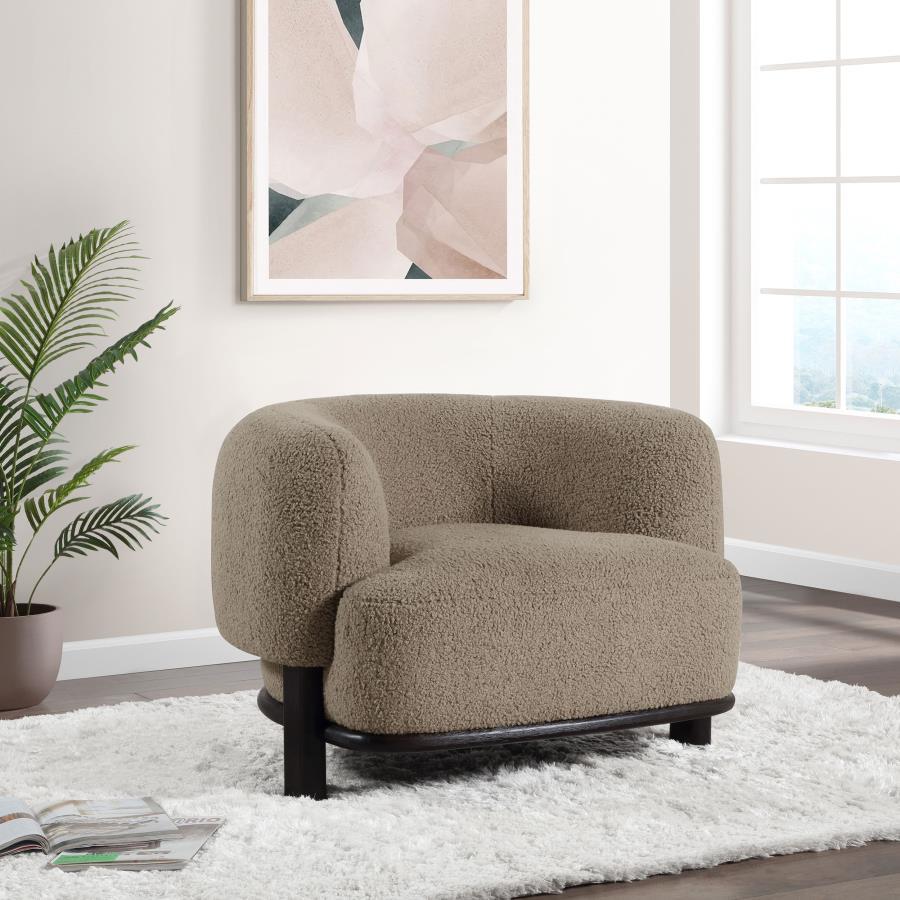 Lawler - Upholstered Barrel Back Accent Chair by CoasterEveryday | Bel Furniture