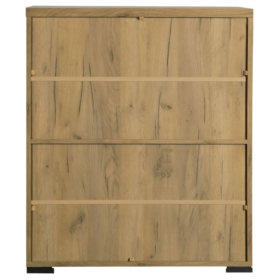 Bristol - 6-Shelf Engineered Wood Shoe Cabinet - Golden Oak by CoasterEveryday | Bel Furniture