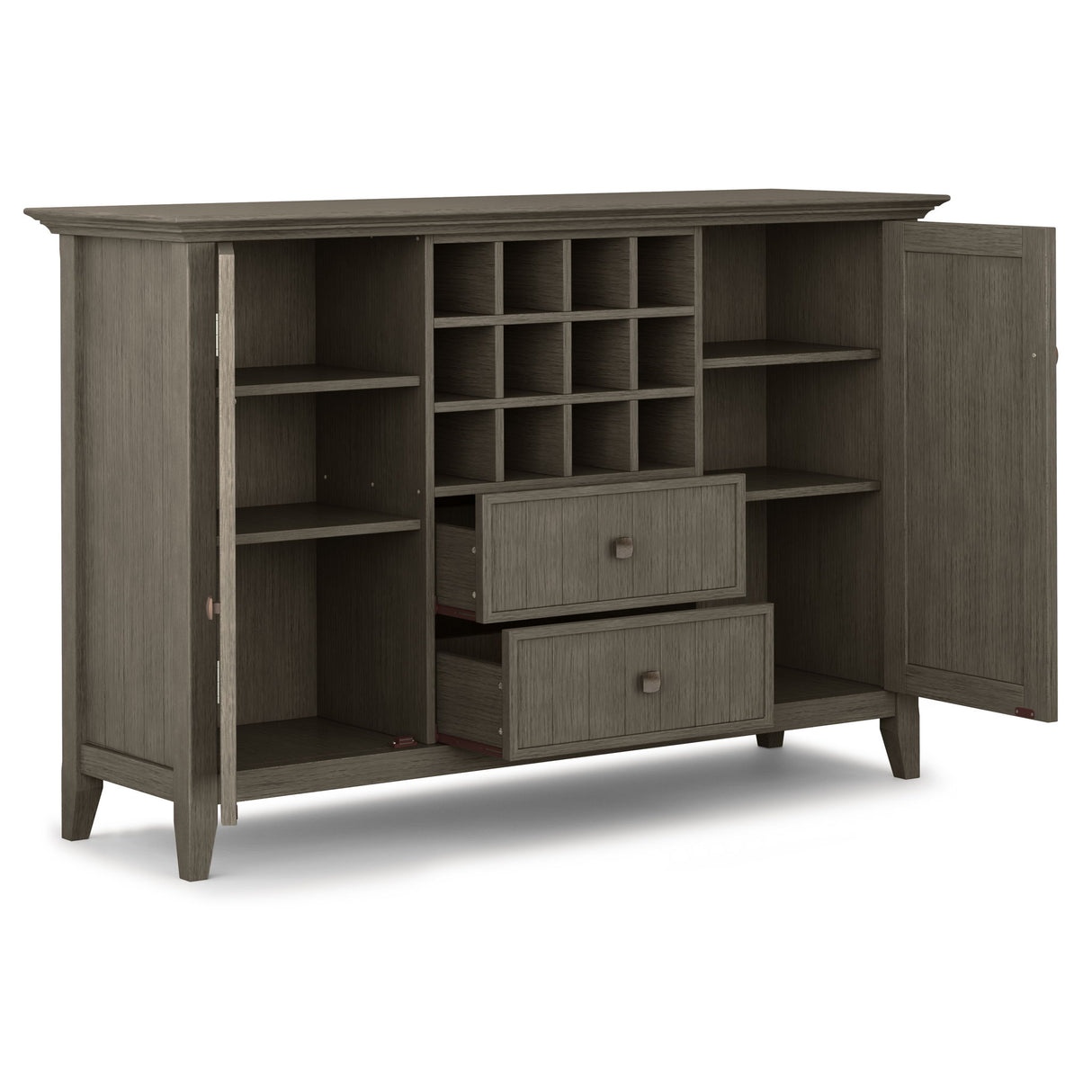 Bedford - Sideboard Buffet And Wine Rack by Simpli-Home | Bel Furniture