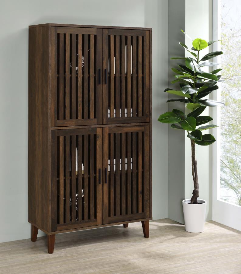 Elouise - 4 Door Engineered Wood Tall Accent Cabinet - Dark Pine by Coaster Fine Furniture | Bel Furniture