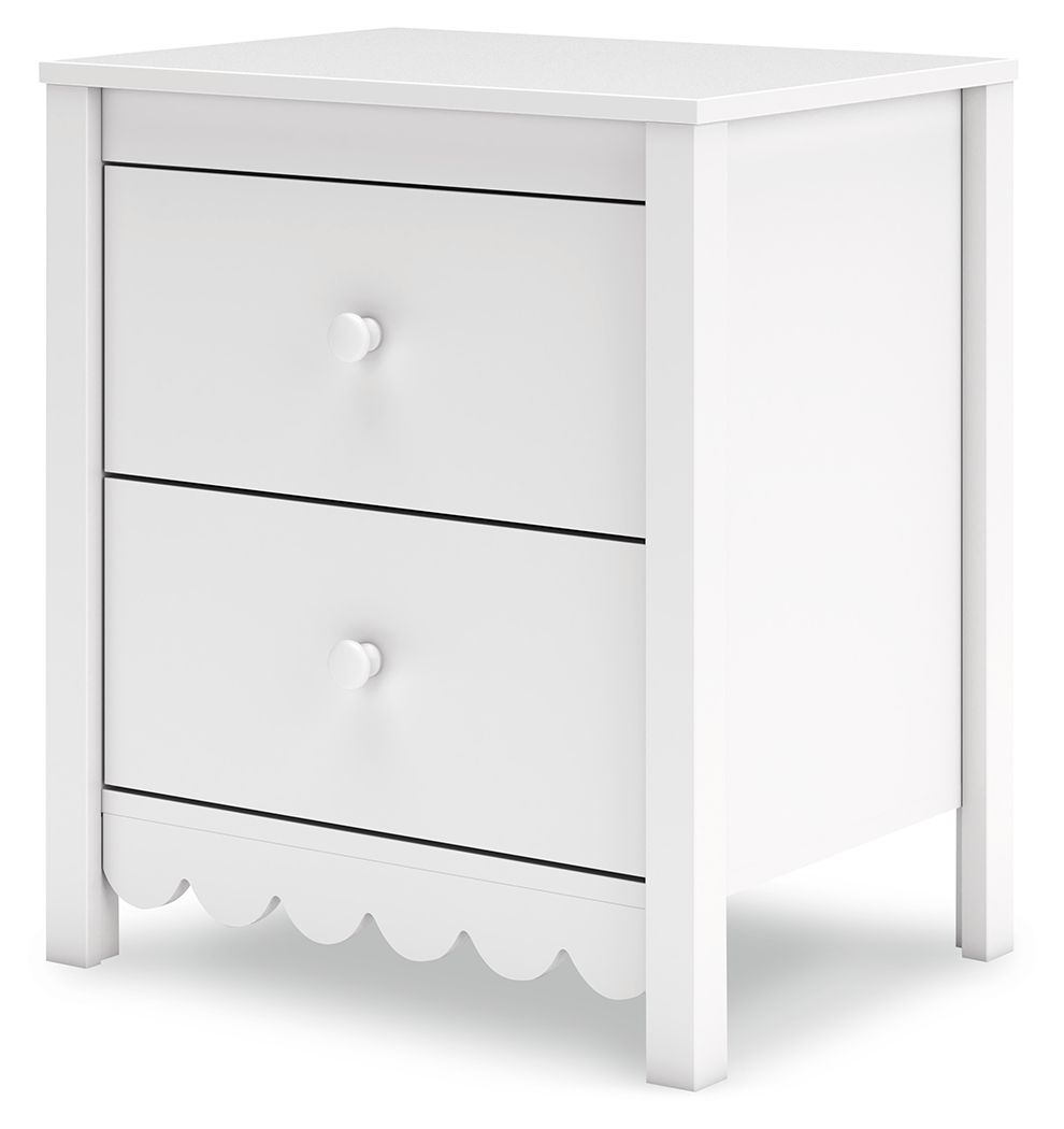 Hallityn - White - Two Drawer Night Stand by Signature Design by Ashley® | Bel Furniture
