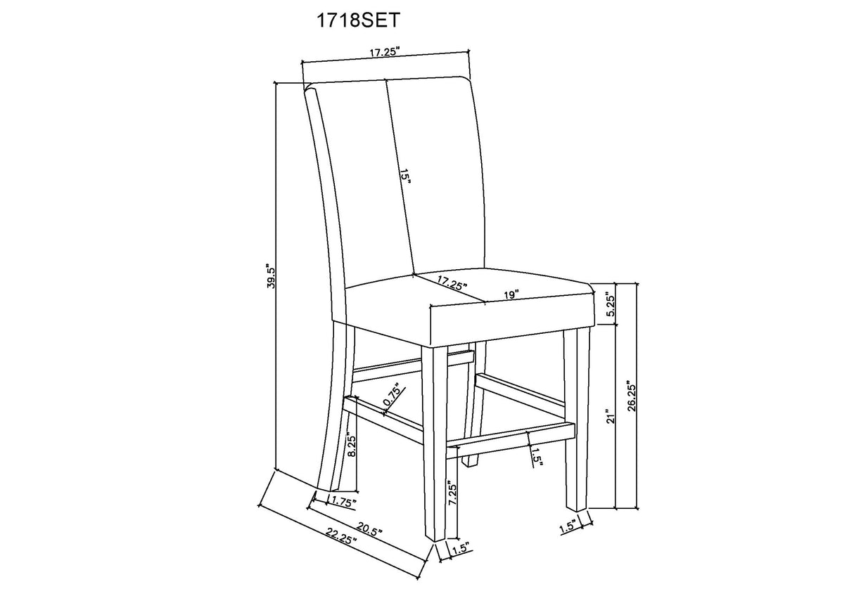 Marbel - Faux Marble Counter Height Set