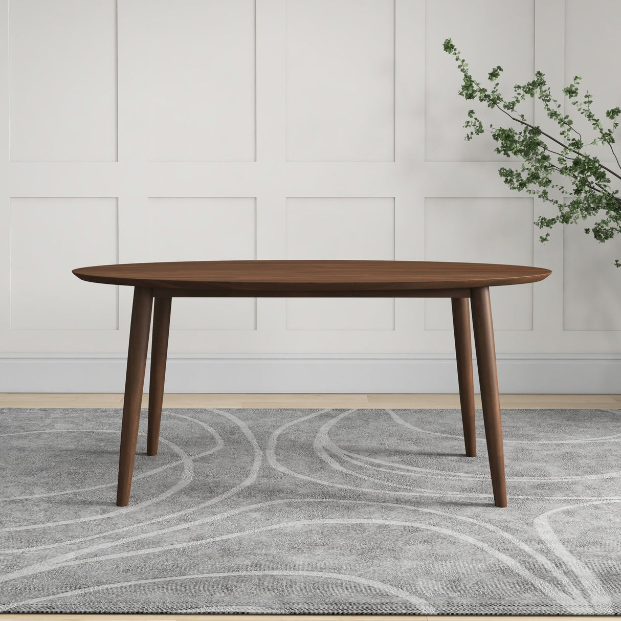 Ada - Mid-Century Modern Style Oval Dining Table