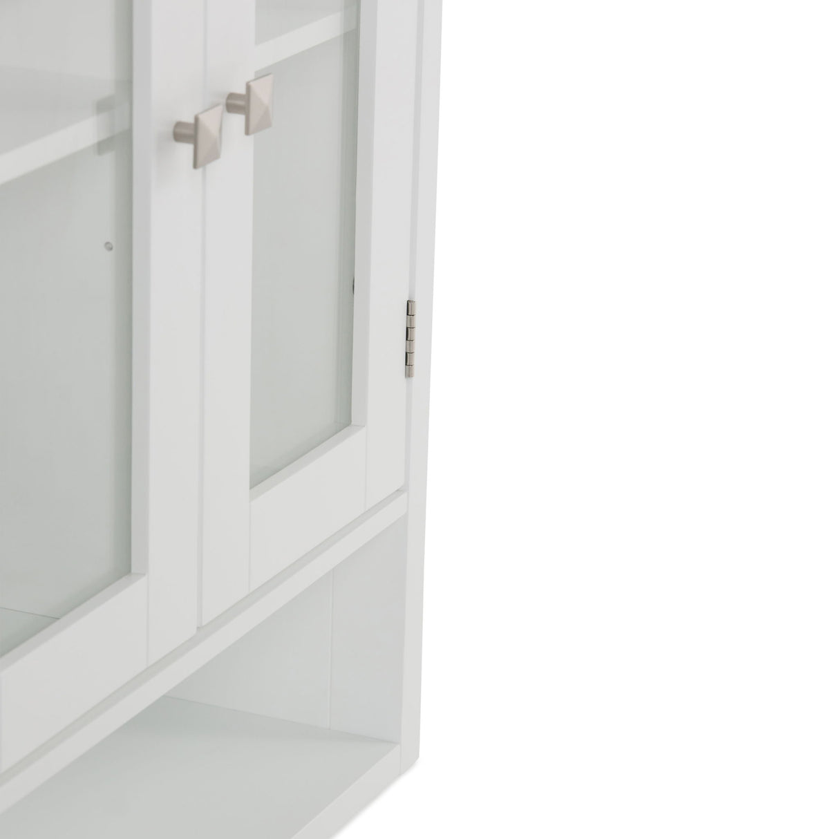 Acadian - Double Door Wall Cabinet - Pure White by Simpli-Home | Bel Furniture