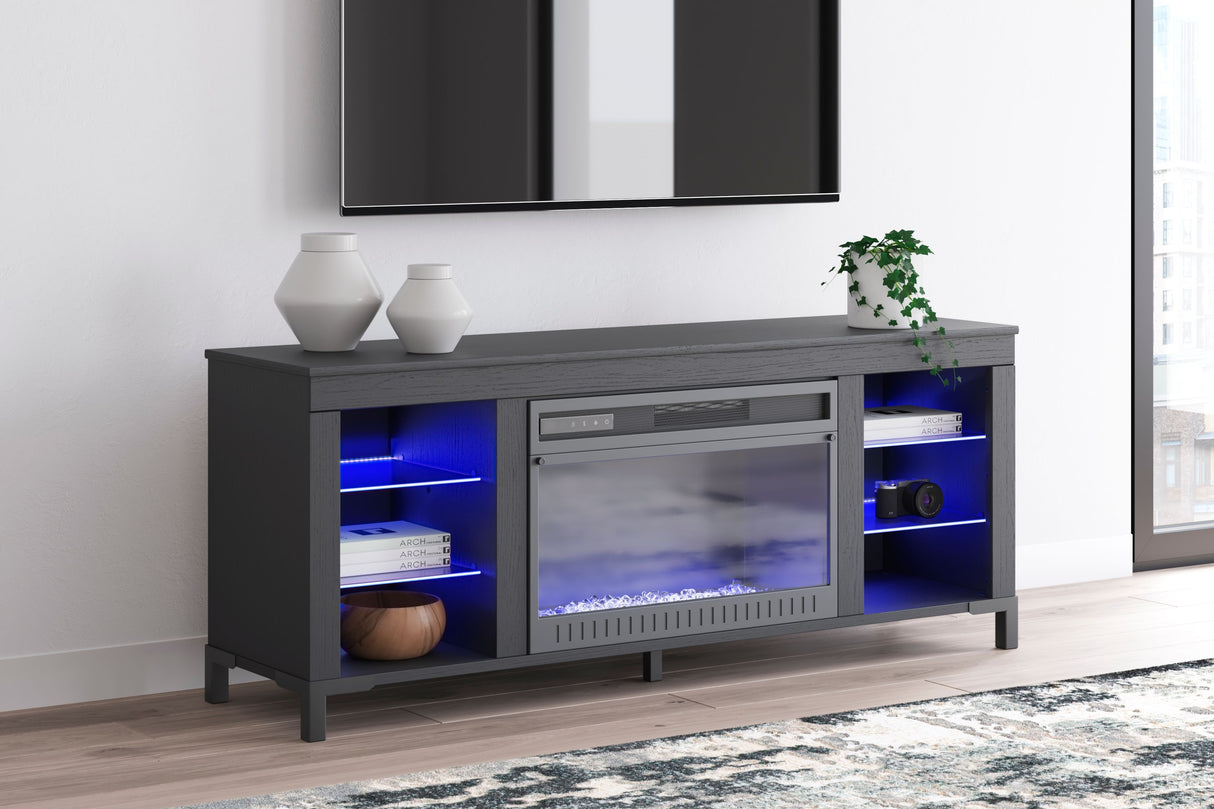 Cayberry - Black - TV Stand With Fireplace by Signature Design by Ashley® | Bel Furniture