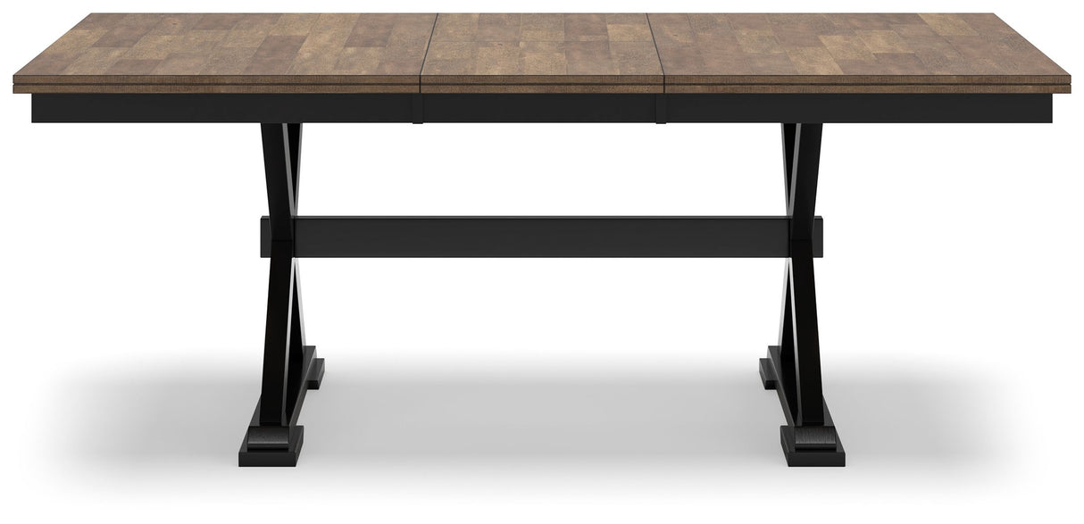 Wildenauer - Brown / Black - Rectangular Dining Extension Table by Signature Design by Ashley® | Bel Furniture