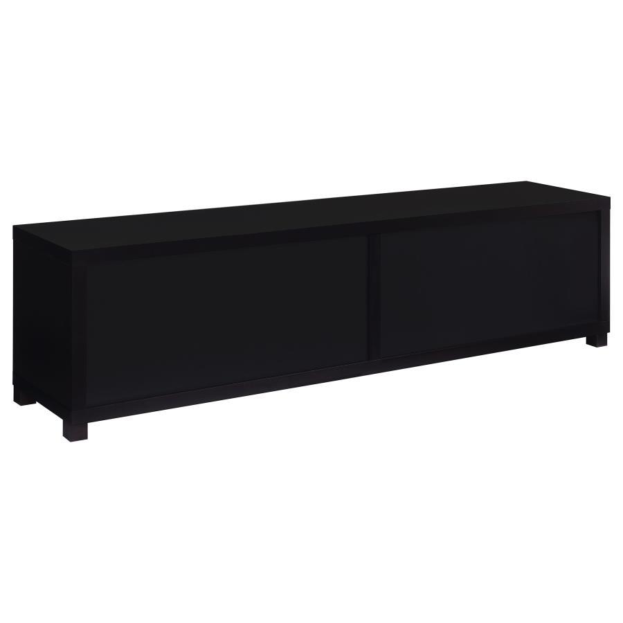 Jupiter - 4 Door Engineered Wood TV Stand - Black by Coaster Fine Furniture | Bel Furniture