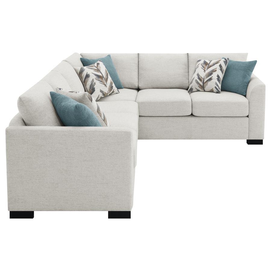 Ashford - Chenille Upholstered Sleeper Sectional Sofa - Greige by Coaster Fine Furniture | Bel Furniture