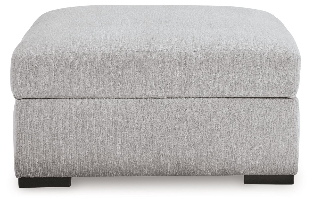 Gabyleigh - Nickel - Ottoman With Storage by Benchcraft® | Bel Furniture