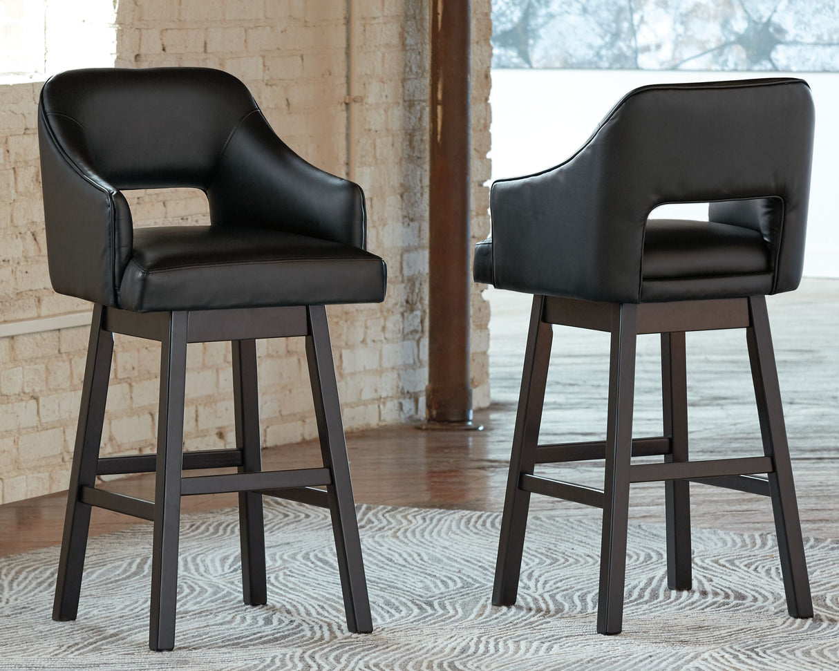 Tallenger - Upholstered Swivel Barstool (Set of 2) by Signature Design by Ashley® | Bel Furniture