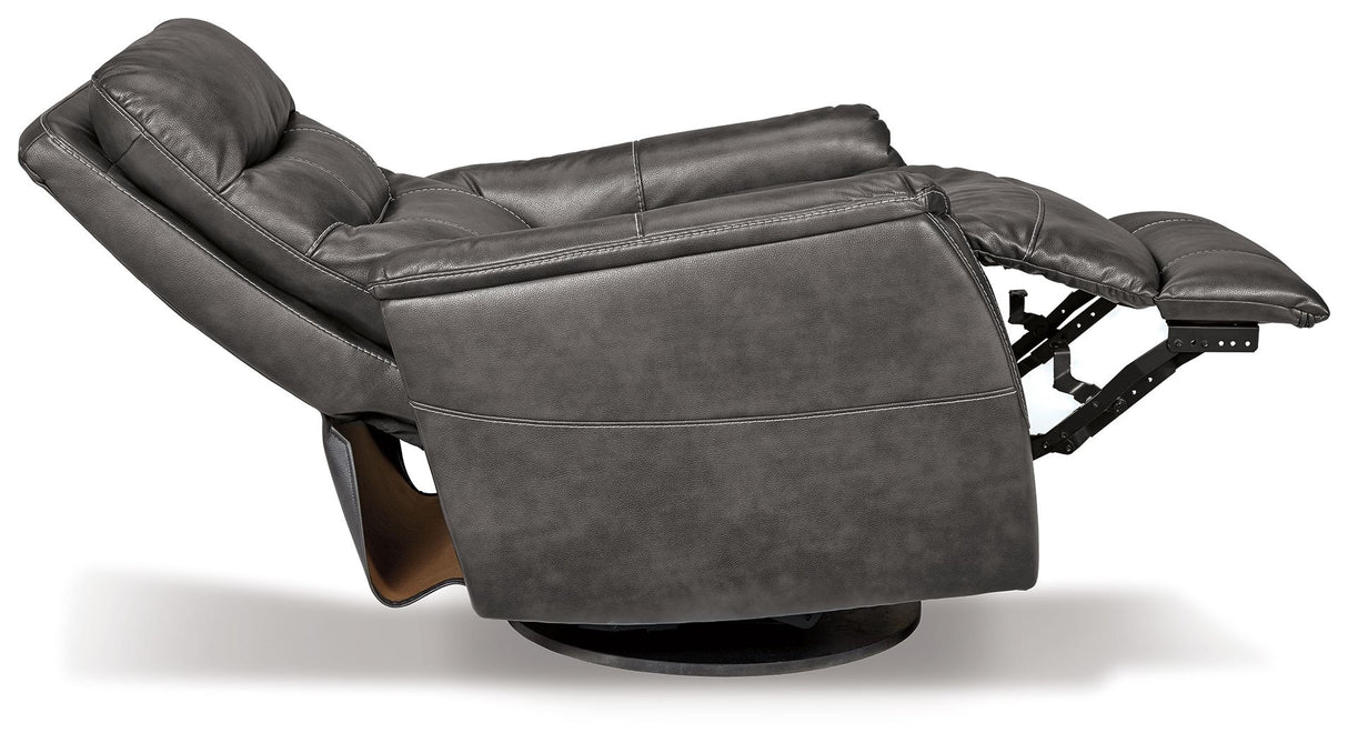 Riptyme - Swivel Glider Recliner - Quarry