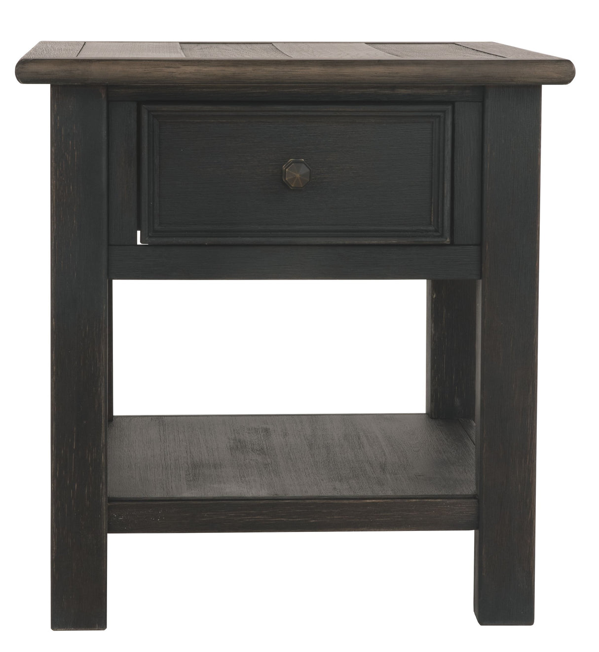 Tyler Creek - Grayish Brown / Black - Rectangular End Table by Signature Design by Ashley® | Bel Furniture