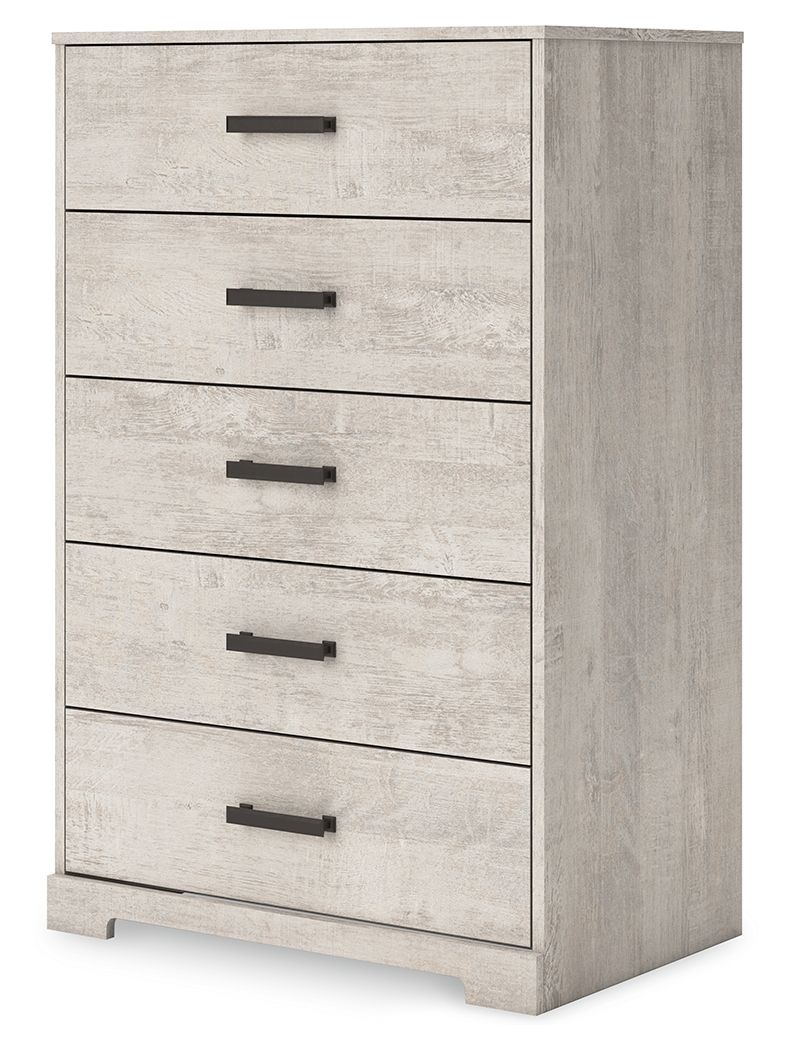 Shawburn - Whitewash - Five Drawer Chest by Signature Design by Ashley® | Bel Furniture