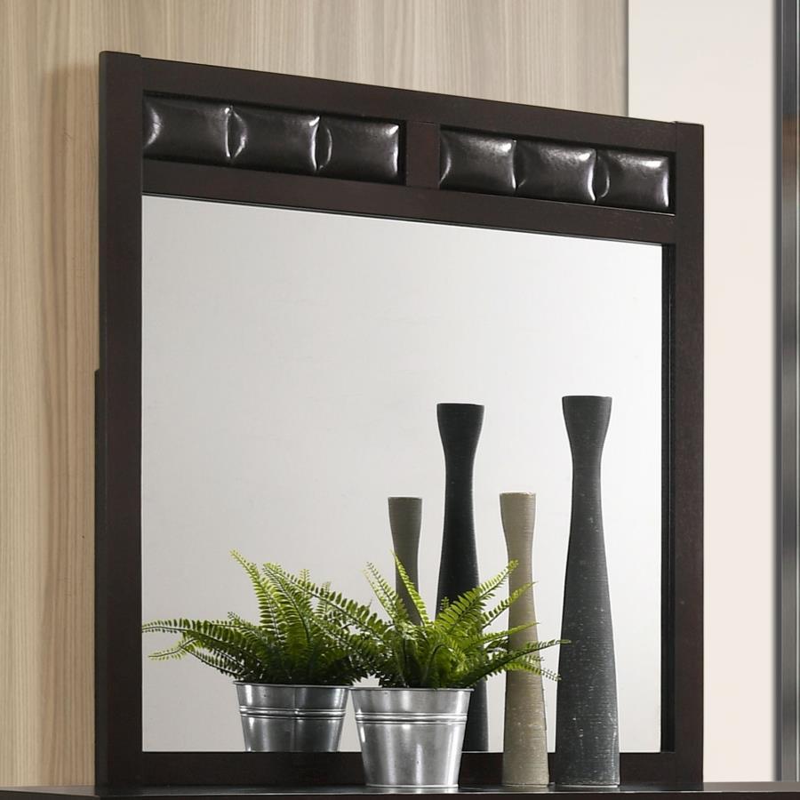 Carlton - Upholstered Rectangular Mirror by CoasterEveryday | Bel Furniture