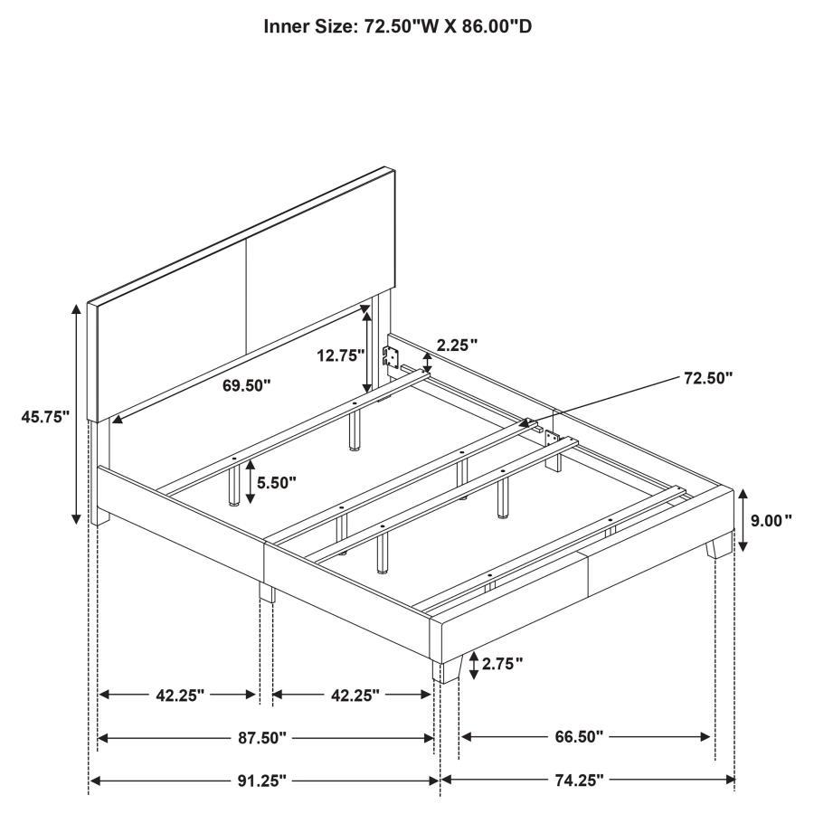 Dorian - Upholstered Panel Bed by CoasterEveryday | Bel Furniture