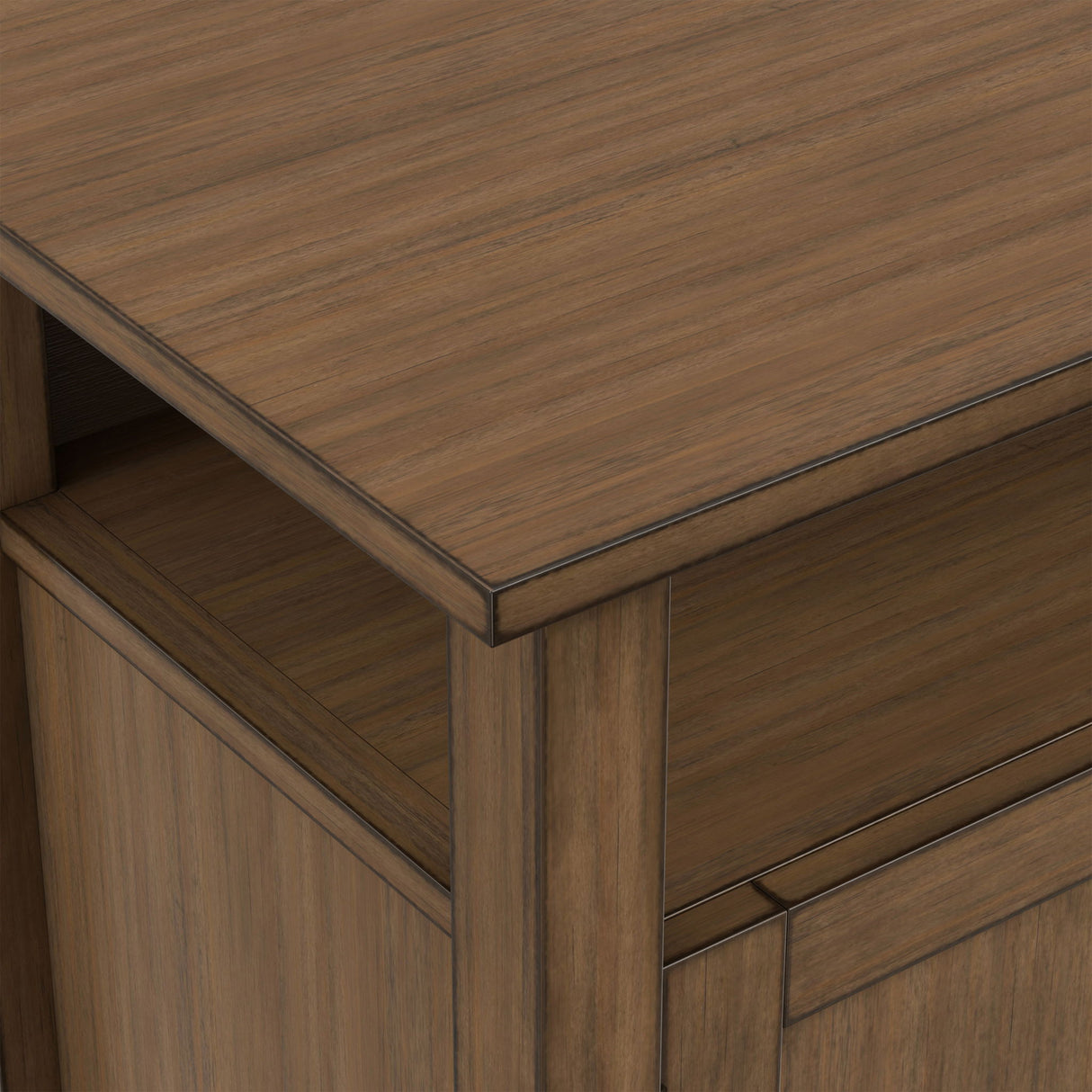 Redmond - Tall TV Media Stand - Rustic Natural Aged Brown