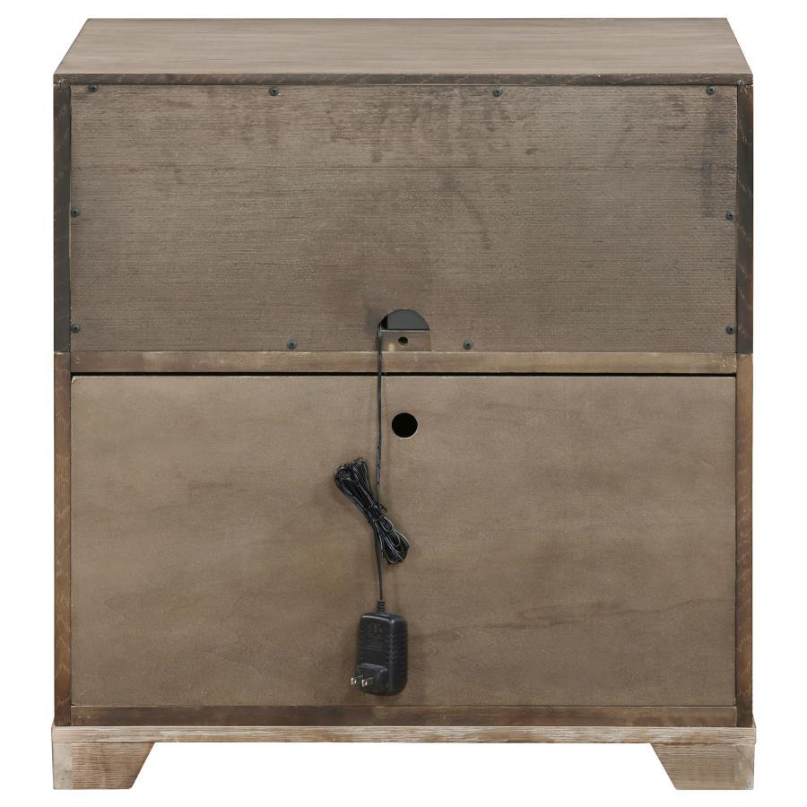 Kenora - 1-Drawer Nightstand Bedside Table - Barley Brown by Coaster Fine Furniture | Bel Furniture