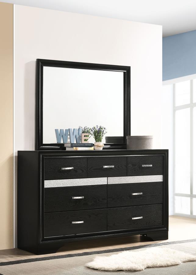 Miranda - 7-drawer Dresser With Mirror by CoasterEveryday | Bel Furniture