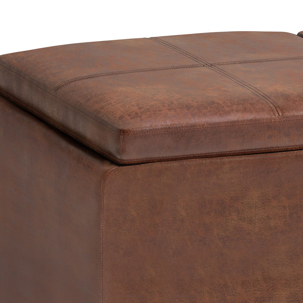 Avalon - Upholstered Storage Ottoman by Simpli-Home | Bel Furniture