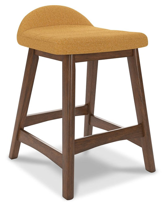 Lyncott - Upholstered Barstool (Set of 2) Yellow by Signature Design by Ashley® | Bel Furniture