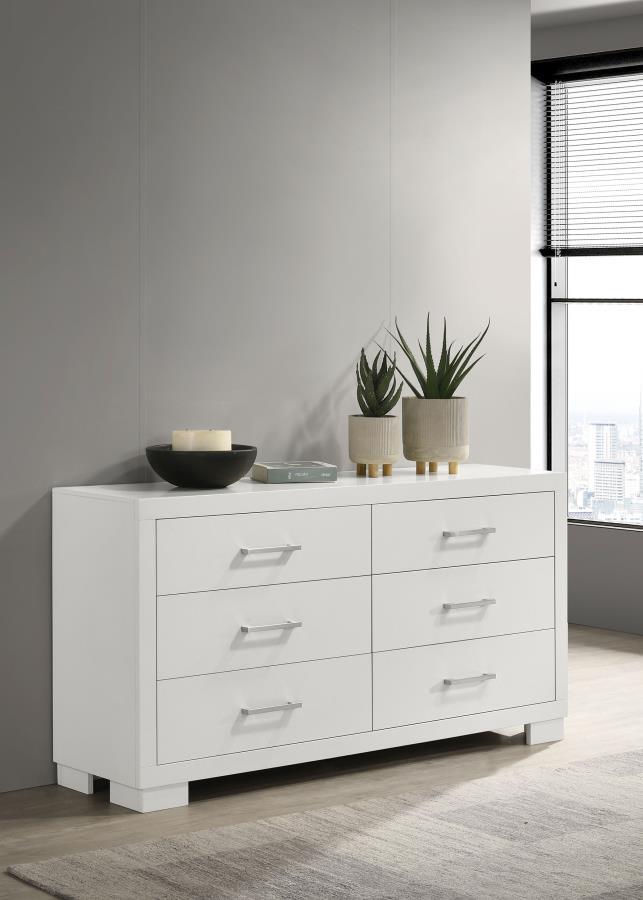 Jessica - 6-drawer Dresser by CoasterEssence | Bel Furniture