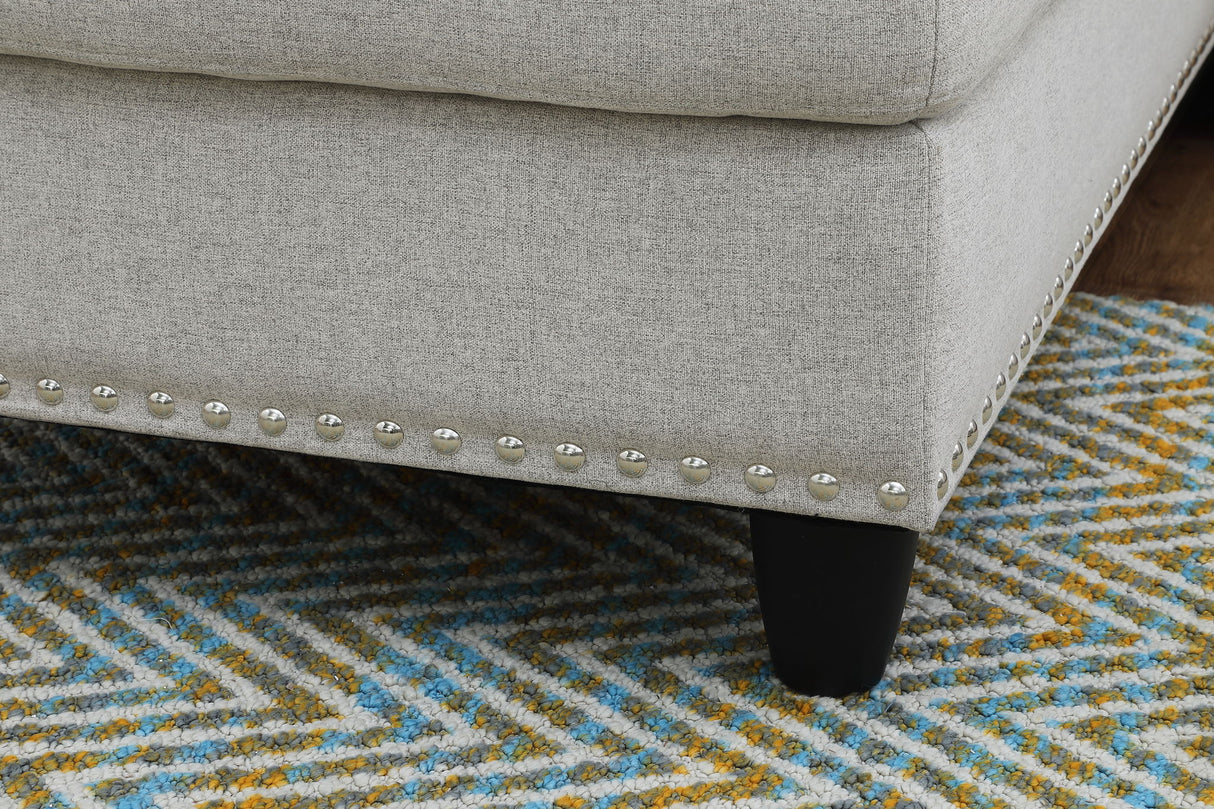 Alger - 98" Wide Left Hand Facing Sofa & Chaise With Ottoman by Cynthia's Furniture | Bel Furniture