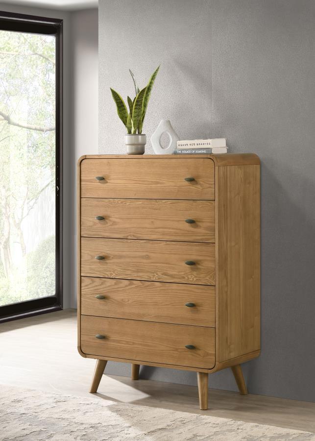 Robyn - 5-Drawer Bedroom Chest by CoasterEssence | Bel Furniture